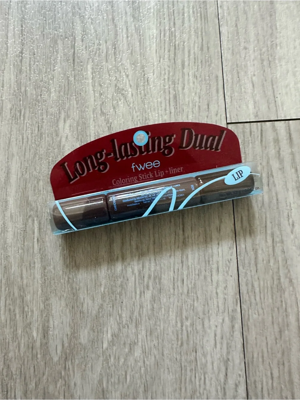 Fwee long lasting dual coloring stick lip liner chocolate box deep brown NWT
